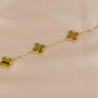 [⭐Miroze ]New  CLOVER 5 MOTIFS TIGER EYE BRACELET COLLECTION