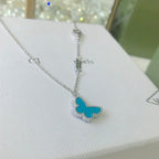 ⭐Miroze BUTTERFLY TURQUOISE BUTTERFLY BRACELET SILVER