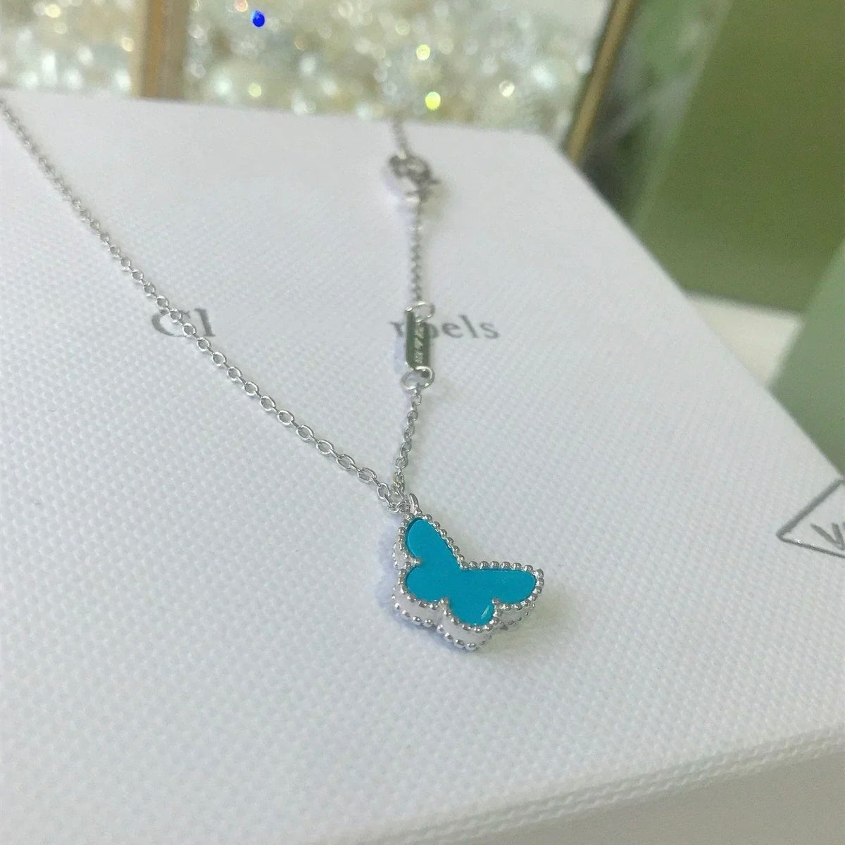 ⭐Miroze BUTTERFLY TURQUOISE BUTTERFLY BRACELET SILVER