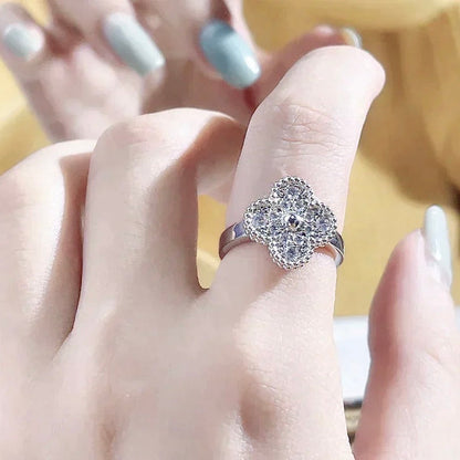 [⭐Miroze]クローバー ダイヤモンド リング