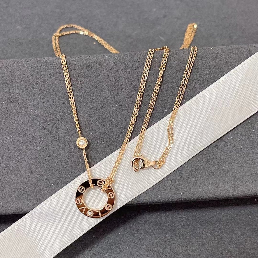 ⭐Miroze LOVE NECKLACE 16MM 2 DIAMONDS