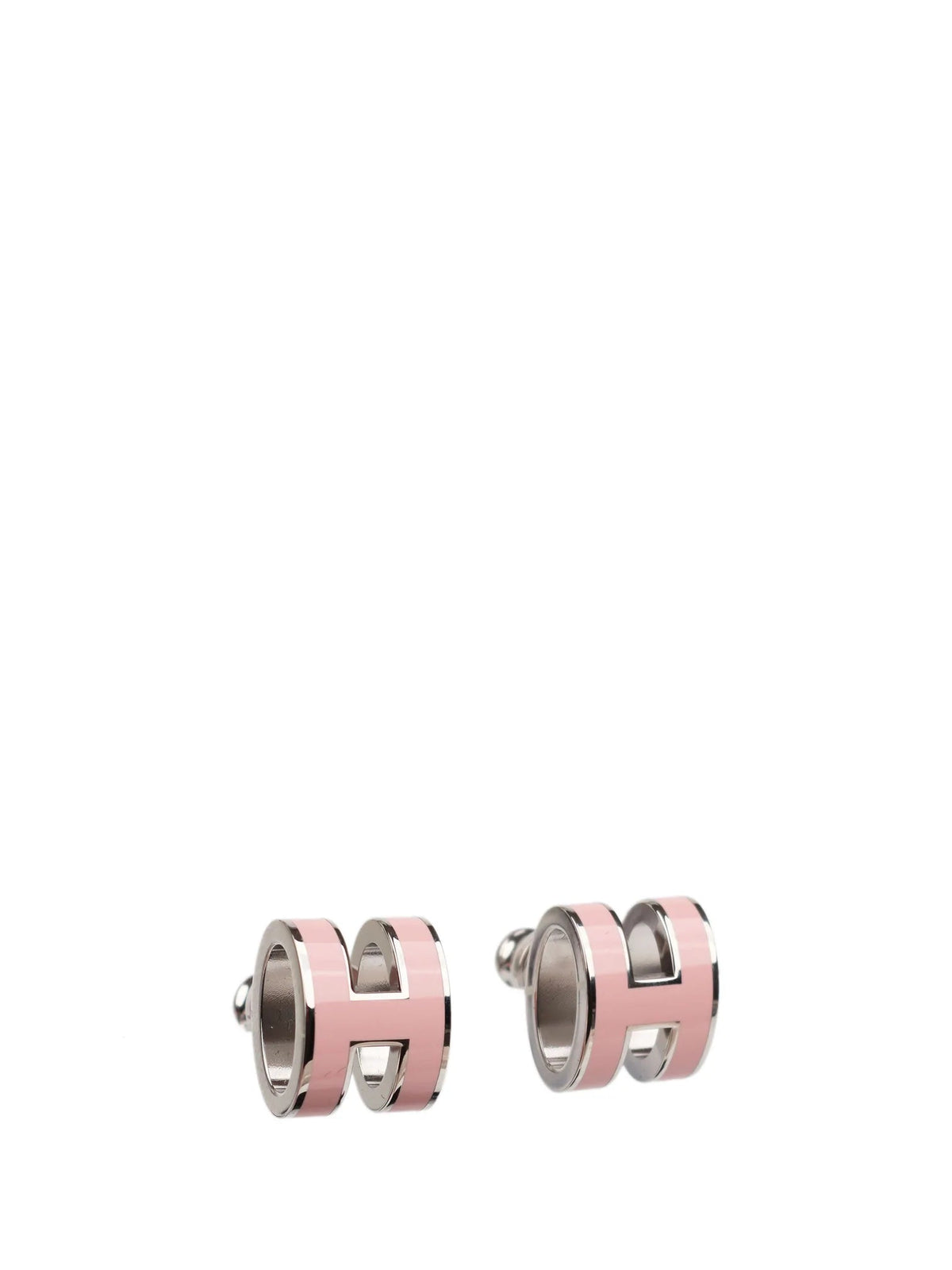 [⭐Miroze]MINI POP H SILVER EARRINGS PINK