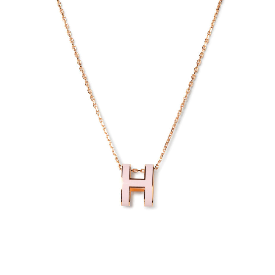 [⭐Miroze]POP H PEDANT PINK GOLD