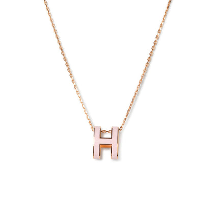 [⭐Miroze]POP H PEDANT PINK GOLD
