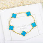 [⭐Miroze ]New  CLOVER 5 MOTIF TURQUOISE BRACELET COLLECTION
