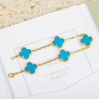 [⭐Miroze ]New  CLOVER 5 MOTIF TURQUOISE BRACELET COLLECTION