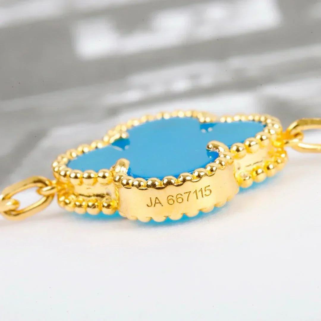 [⭐Miroze ]New  CLOVER 5 MOTIF TURQUOISE BRACELET COLLECTION