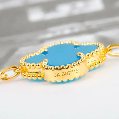 [⭐Miroze] CLOVER 5 MOTIF TURQUOISE BRACELET COLLECTION