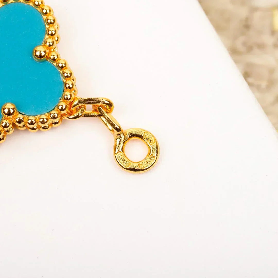 [⭐Miroze] CLOVER 5 MOTIF TURQUOISE BRACELET COLLECTION