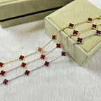 [⭐Miroze ]CLOVER 6 MOTIF RED AGATE BRACELET