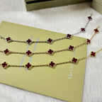 [⭐Miroze ]CLOVER 6 MOTIF RED AGATE BRACELET