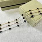 [⭐Miroze ]CLOVER 6 MOTIF  ONYXS BRACELET