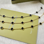 [⭐Miroze ]CLOVER 6 MOTIF  ONYXS BRACELET
