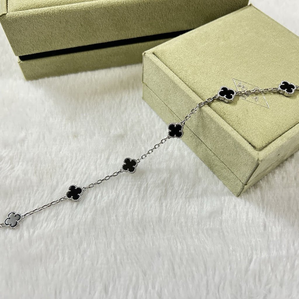 [⭐Miroze ]CLOVER 6 MOTIF  ONYXS BRACELET