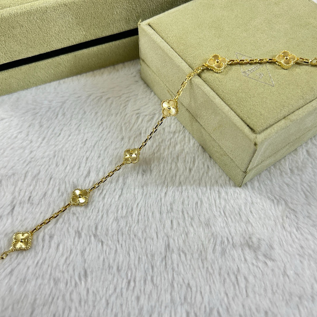 [⭐Miroze]クローバー 6モチーフ ダイヤモンド ブレスレット