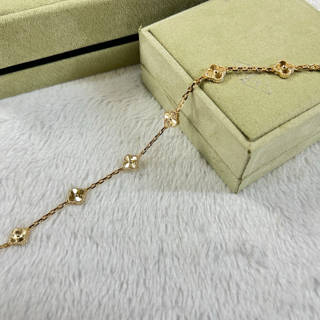 [[⭐Miroze] ]New CLOVER 6 MOTIF DIAMOND BRACELET