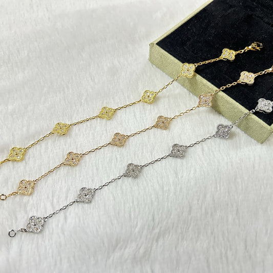 [[⭐DORISW] ]New CLOVER 6 MOTIF DIAMOND BRACELET