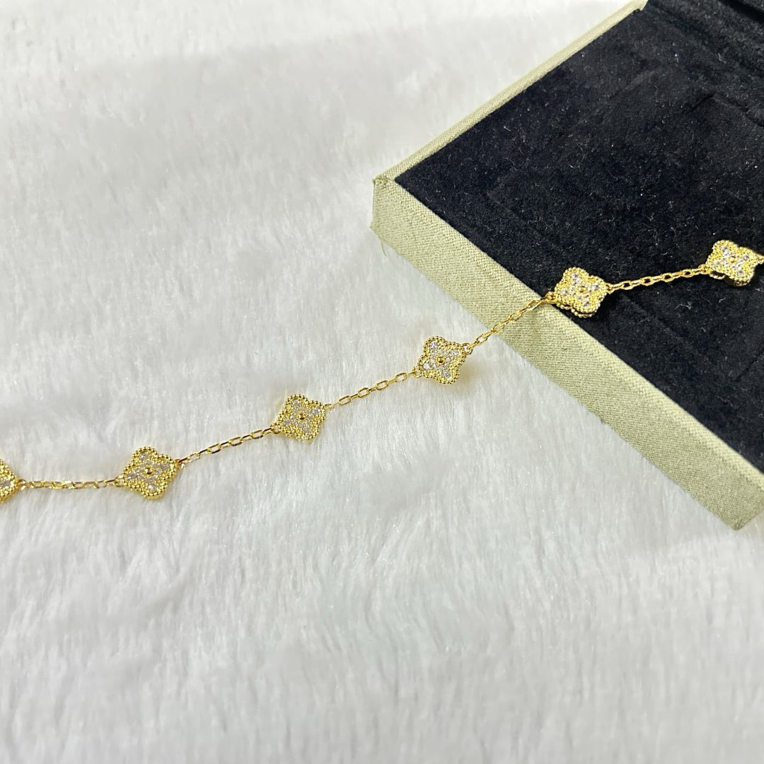 [⭐Miroze ]New CLOVER 6 MOTIF DIAMOND BRACELET