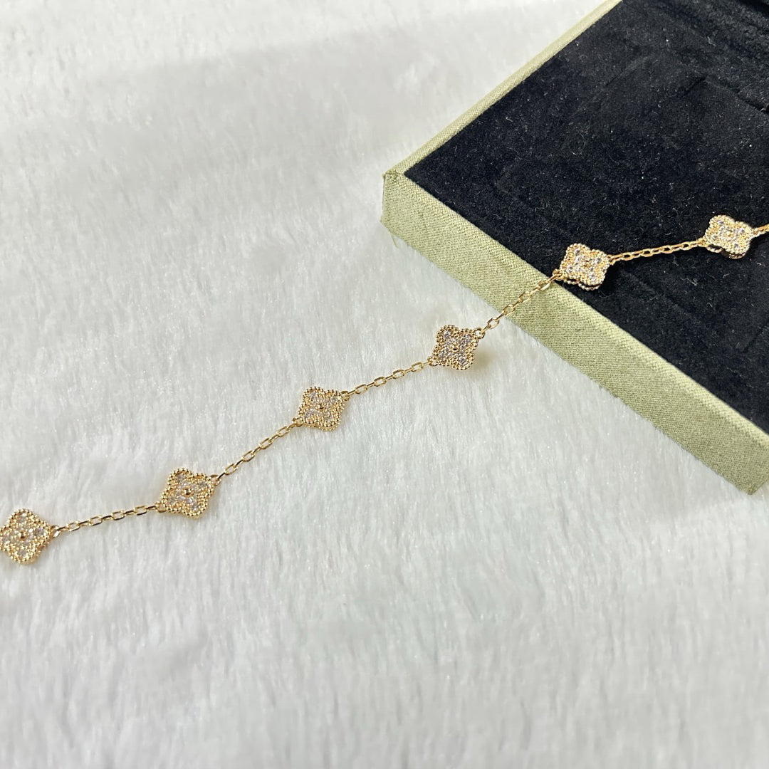 [⭐Miroze ]New CLOVER 6 MOTIF DIAMOND BRACELET