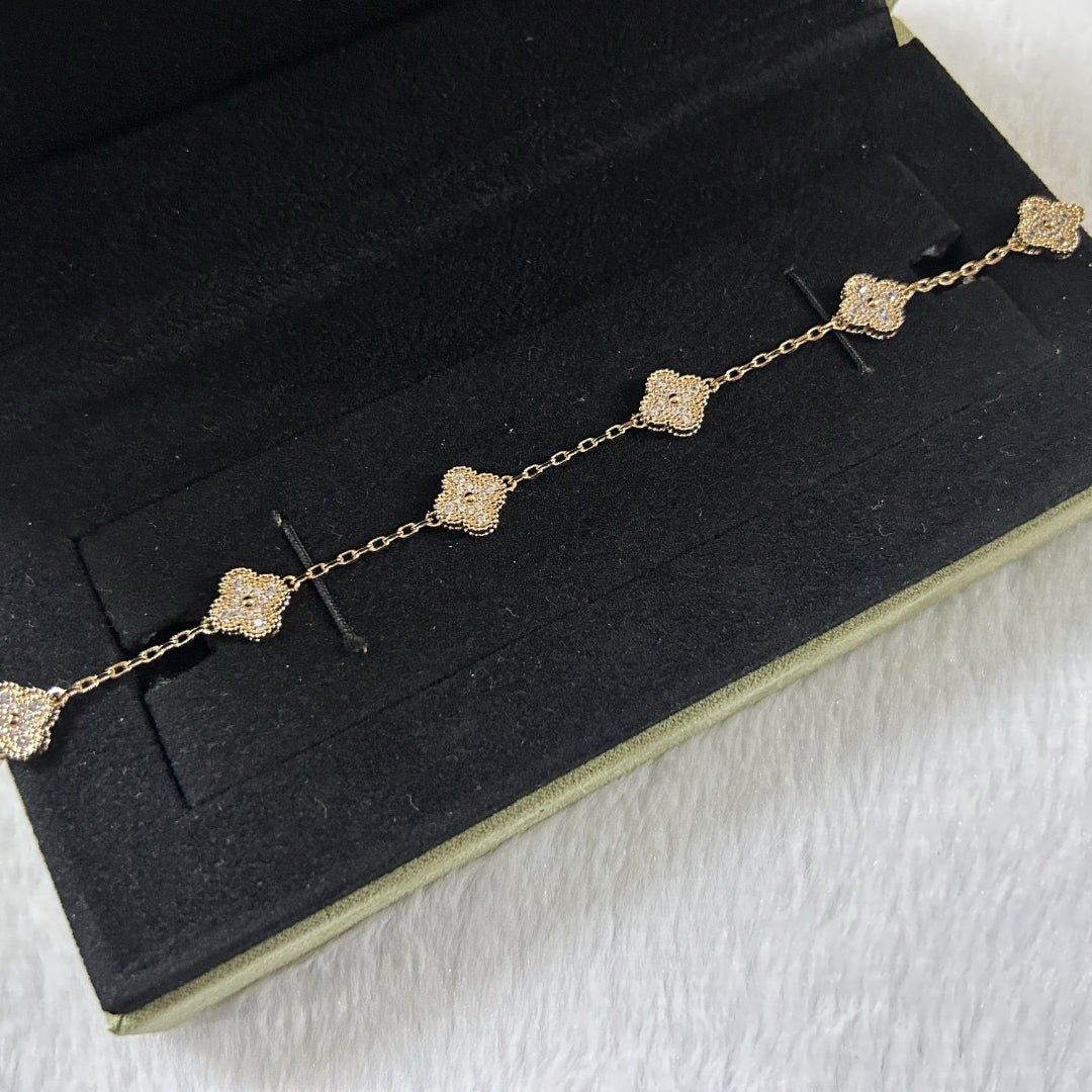 [⭐Miroze ]New CLOVER 6 MOTIF DIAMOND BRACELET