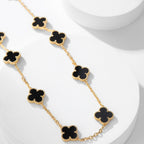 ⭐Miroze CLOVER 10 MOTIFS ONYX NECKLACE