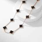 ⭐Miroze CLOVER 10 MOTIFS ONYX NECKLACE