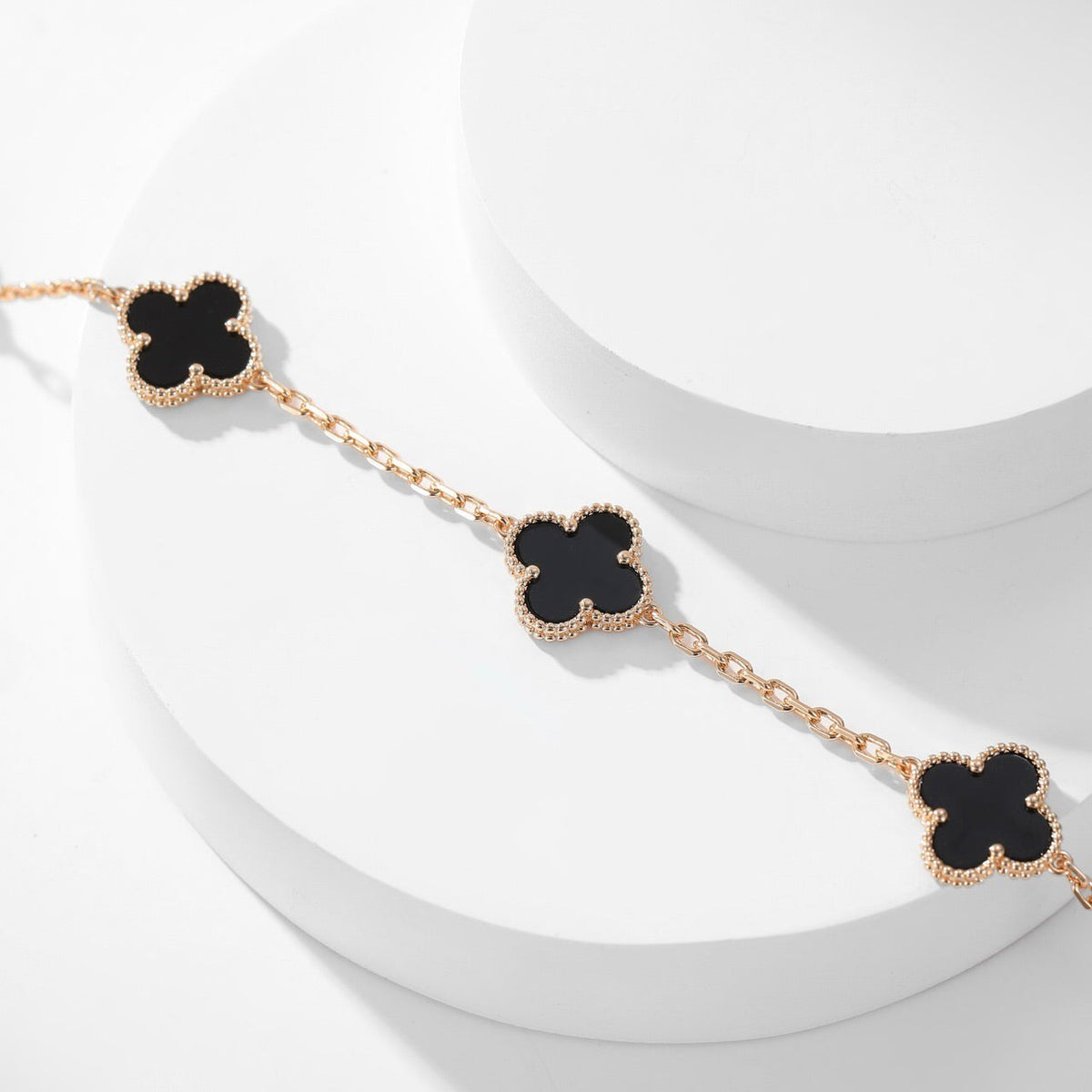 ⭐Miroze CLOVER 10 MOTIFS ONYX NECKLACE