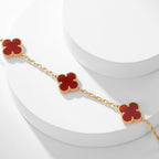 ⭐Miroze CLOVER 10 MOTIFS CARNELIAN NECKLACE
