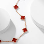 ⭐Miroze CLOVER 10 MOTIFS CARNELIAN NECKLACE