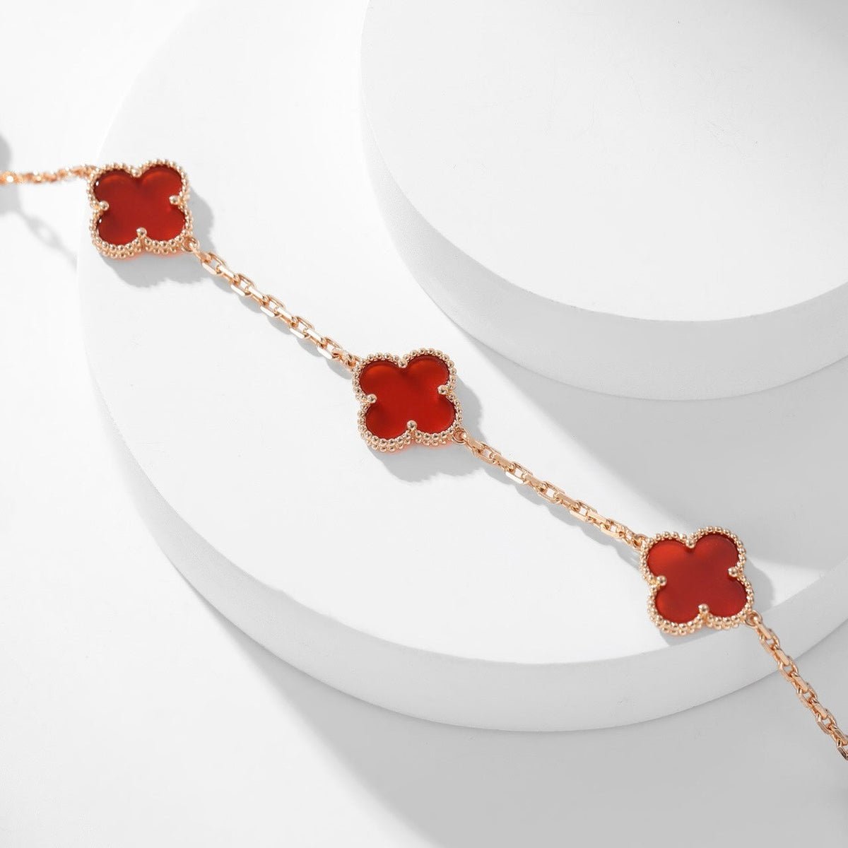 ⭐Miroze CLOVER 10 MOTIFS CARNELIAN NECKLACE