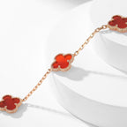⭐Miroze CLOVER 10 MOTIFS CARNELIAN NECKLACE