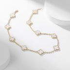 ⭐Miroze CLOVER 10 MOTIFS WHITE MOTHER OF PEARL NECKLACE