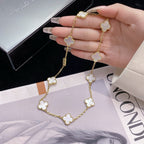 ⭐Miroze CLOVER 10 MOTIFS WHITE MOTHER OF PEARL NECKLACE