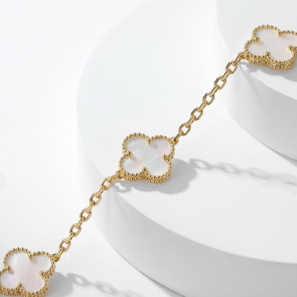 ⭐Miroze CLOVER 10 MOTIFS WHITE MOTHER OF PEARL NECKLACE