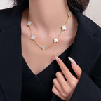 ⭐Miroze CLOVER 10 MOTIFS WHITE MOTHER OF PEARL NECKLACE