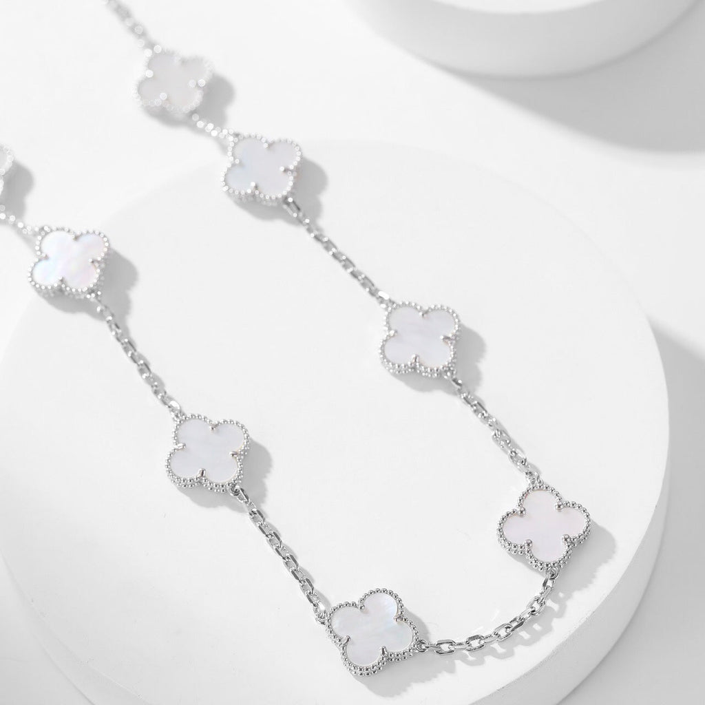 ⭐Miroze CLOVER 10 MOTIFS WHITE MOTHER OF PEARL NECKLACE