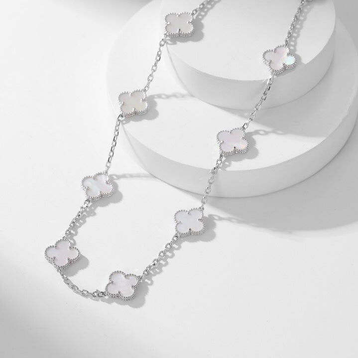 ⭐Miroze CLOVER 10 MOTIFS WHITE MOTHER OF PEARL NECKLACE