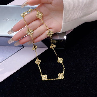 [⭐Miroze]クローバー10モチーフレーザーネックレス