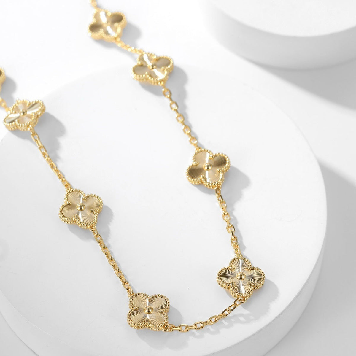 [⭐Miroze]クローバー10モチーフレーザーネックレス