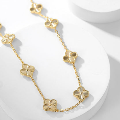 [⭐Miroze]クローバー10モチーフレーザーネックレス