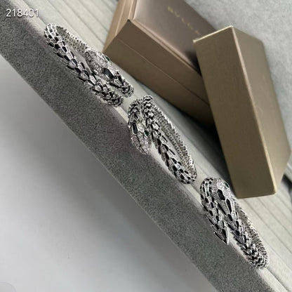 [⭐Miroze]NEW OBSIDIAN & DIAMOND SERPENT BRACELET