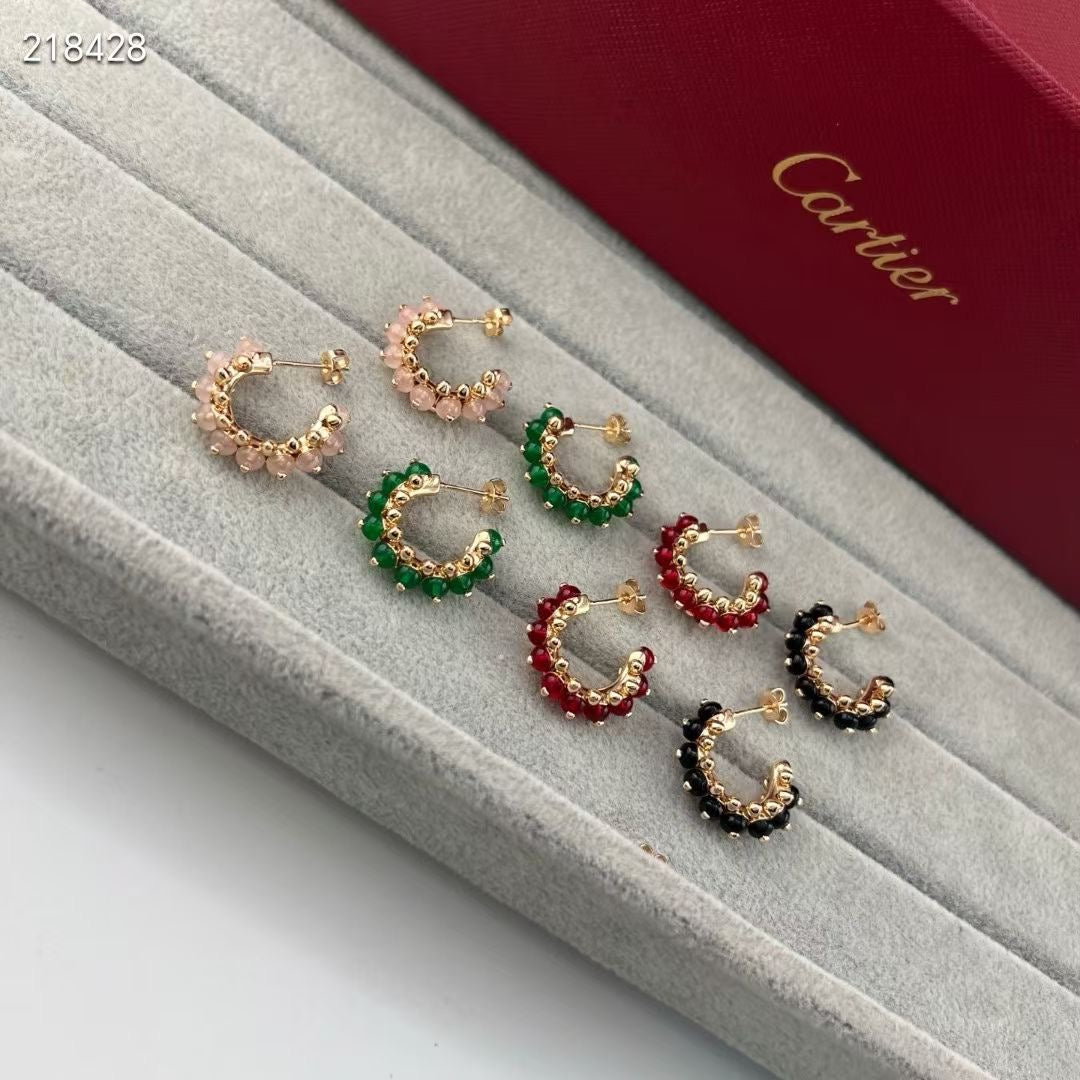 [⭐Miroze ] NEW COLORED GEMSTONE COLLECTION SMALL HOOP EARRINGS