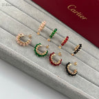[⭐Miroze ] NEW COLORED GEMSTONE COLLECTION SMALL HOOP EARRINGS