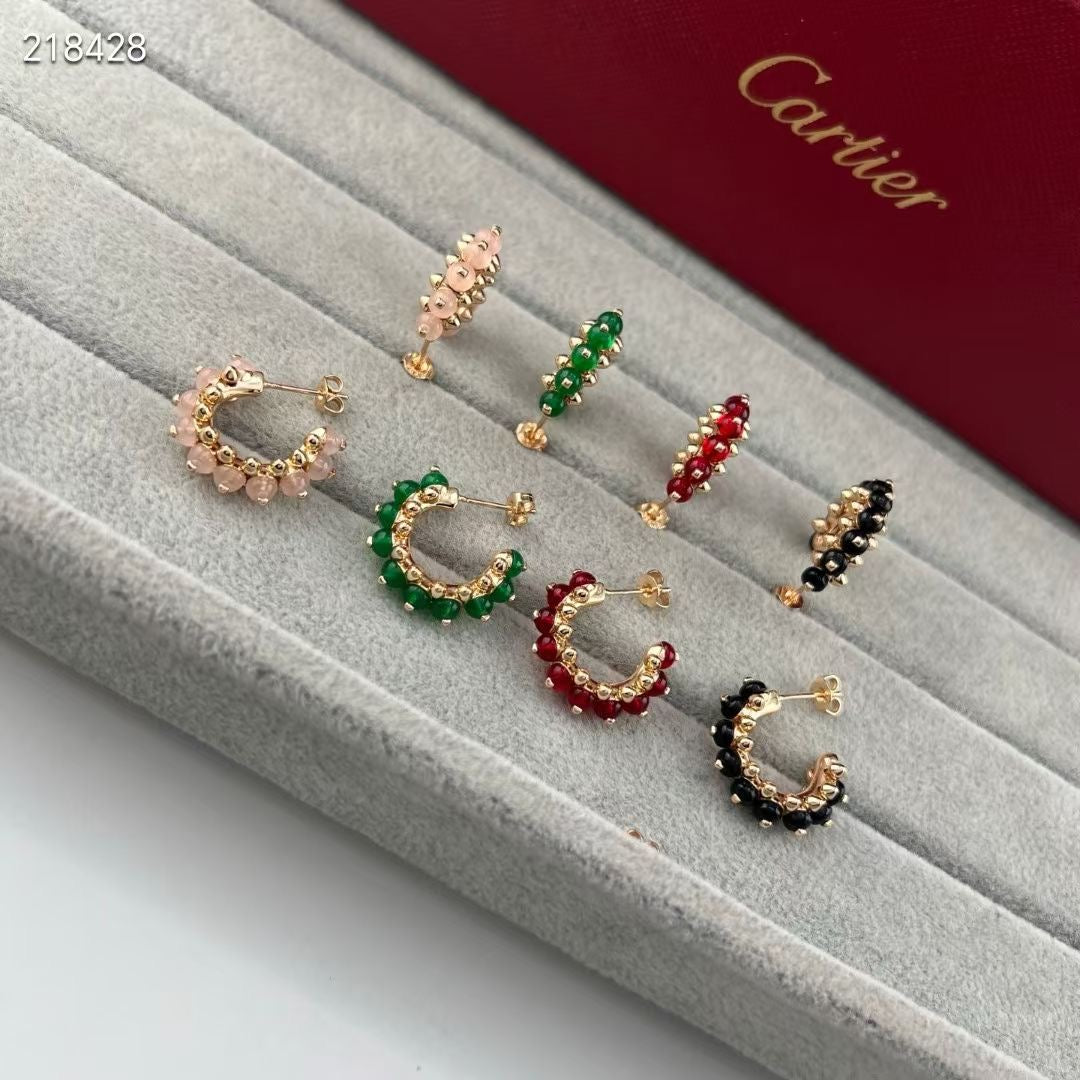 [⭐Miroze ] NEW COLORED GEMSTONE COLLECTION SMALL HOOP EARRINGS