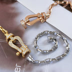 ⭐Miroze FORCE LARGE HORSESHOE CLASP  METAL BRACELET