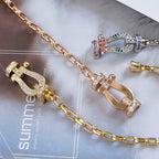 ⭐Miroze FORCE LARGE HORSESHOE CLASP  METAL BRACELET