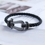 ⭐Miroze FORCE LARGE SERIES HORSESHOE BLACK SAMURAI BRACELET