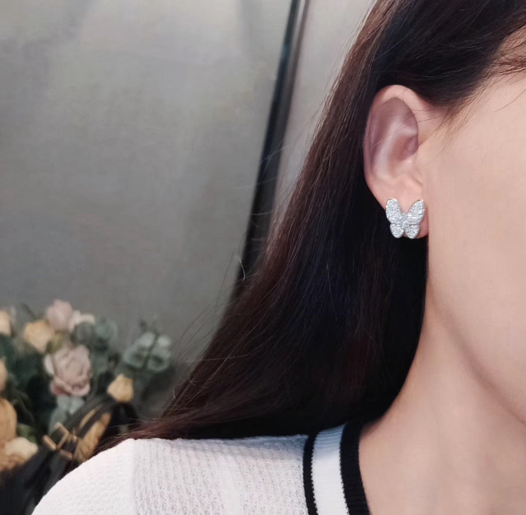 [⭐Miroze]BUTTERFLY ALL DIAMOND EARRINGS