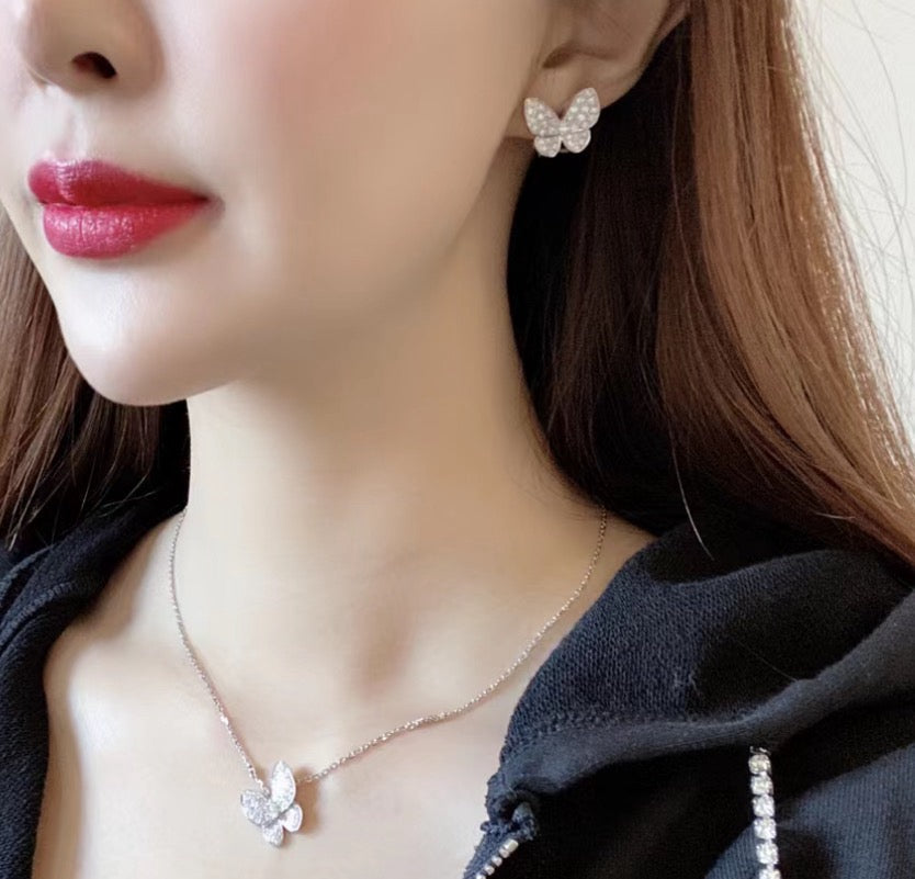 ⭐Miroze BUTTERFLY ALL DIAMOND EARRINGS