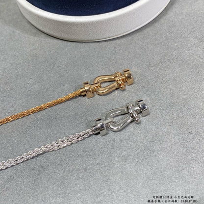[⭐Miroze]FORCE SMALL HORSESHOE  DIAMOND CHAIN ROPE BRACELET